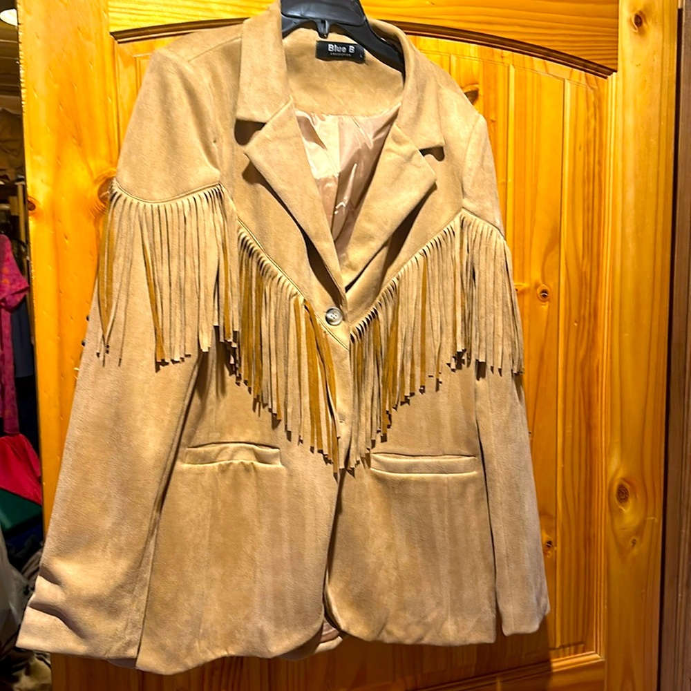 Women’s western faux suede blazer